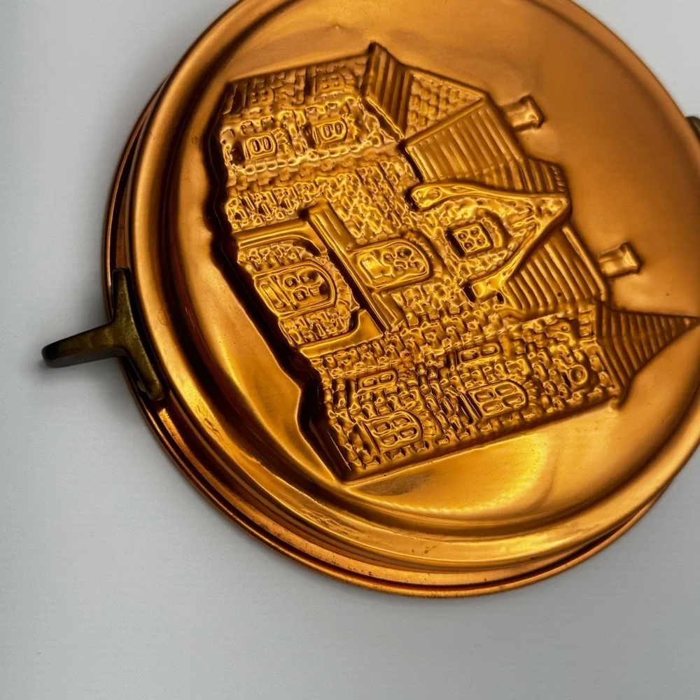 Vintage Copper & Brass Victorian House Wall Hanging Hidden Key Holder - Picture 5 of 13